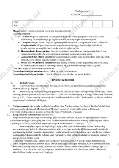 8-sinf 2019-2020 yil konspekt yangi reja asosida — DOCX