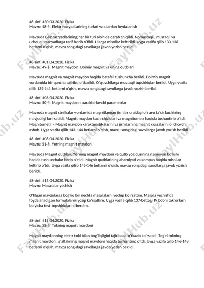8-sinf tezis — DOCX