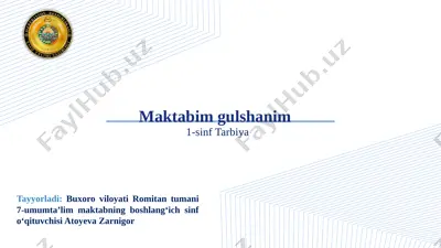1-sinf tarbiya1 — PPTX