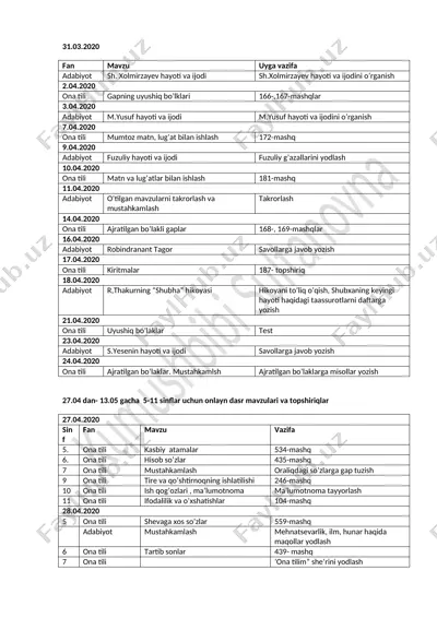 8.mavzular .kumush — DOCX