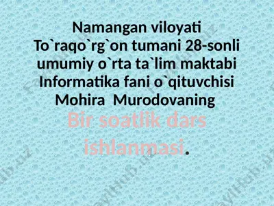 mantiqiy elementlar — PPTX