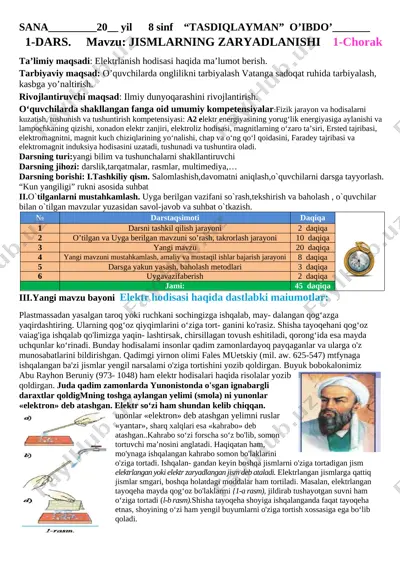8-sinf fizika 1-2-3-4 choraklar na tuliq 2020-yil — DOCX