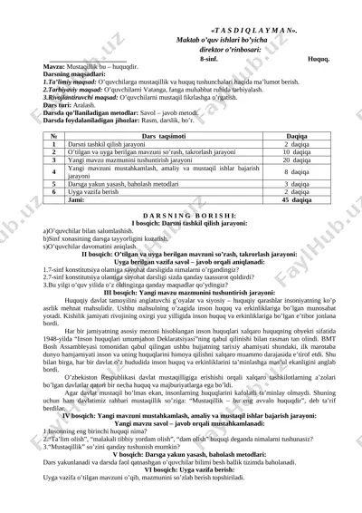 8-sinf huquq konspekt 2 — DOCX