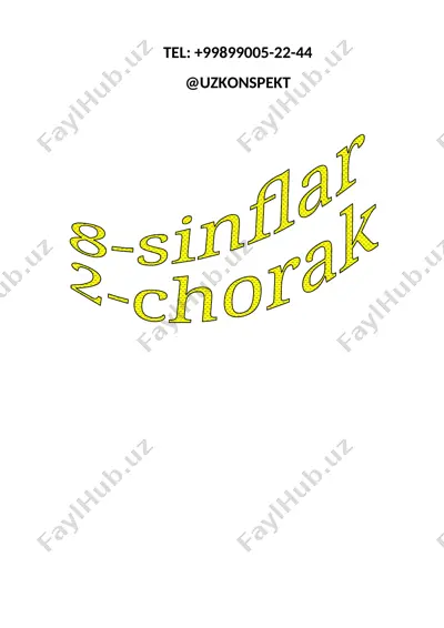 8-sinf fransuz tili ii-chorak — DOCX