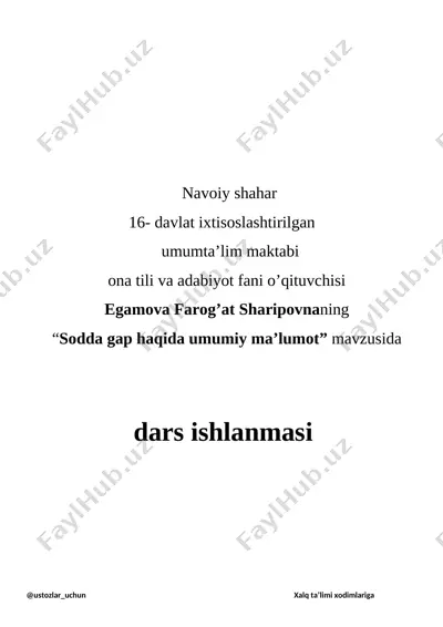 ochiq dars ona tili — DOCX