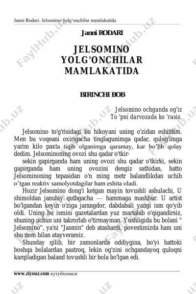 janni rodari. jelsomino yolg'onchilar mamlakatida — PDF