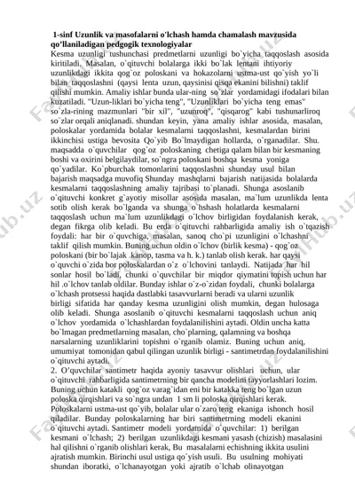 1_sinf_uzunlik_va_masofalarni_o'lchash — DOCX