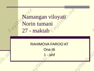 ona tili rahimova f — PPT