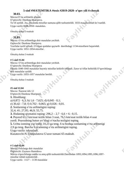 5-sinf tezis 8,05 — DOCX