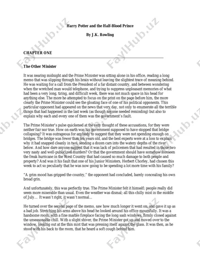 book 6 - harry potter and the half-blood prince — PDF
