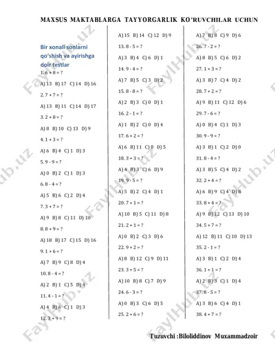 1-2-sinflar uchun — PDF