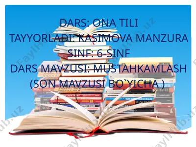 mustahkamlash(son mavzusi) — PPTX