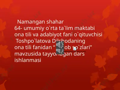hisob so`zlari — PPTX