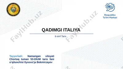 qadimgi italiya — PPTX
