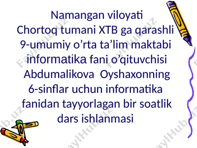 abdumalikova oyshaxon — PPTX