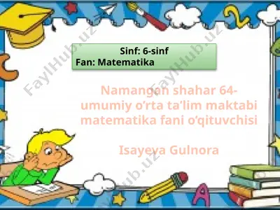 6-sinf uchburchak yuzi o'qituvch g.isayeva — PPTX