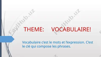 6 classe vocabulaire — PPTX