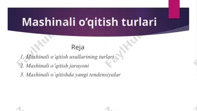mashinali o’qitish turlari — PPTX
