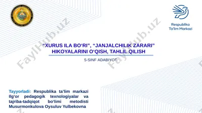 xurus ila bo'ri, janjalchilikning zarari — PPTX