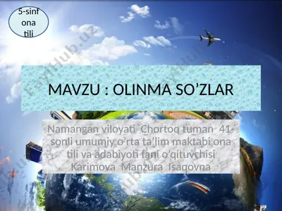 olinma so'zlar — PPTX