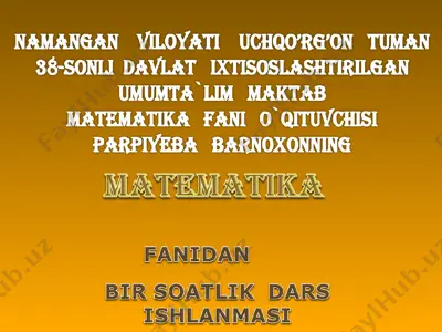 matematikabbarnoxon 6-sinf — PPT
