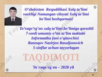 kompyuterning_asosiy_va_qo`shimcha_qurilmalari_va_ularning_vazifalari — PPTX