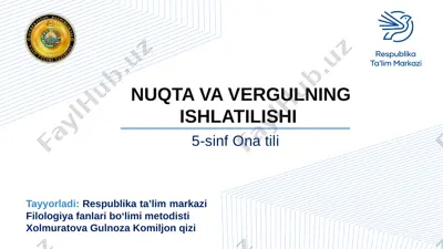 ona tili slaydi 5-sinf — PPTX