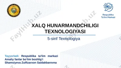 5-sinf texnologiya — PPTX