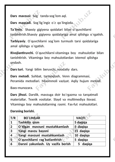 sog`tanda sog`lom aql — DOCX
