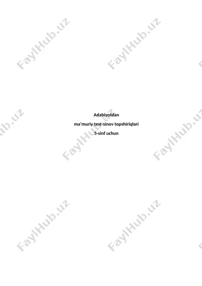 5-100ta adabiyot test — DOCX