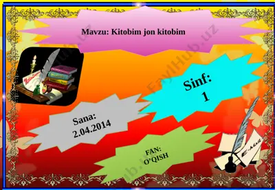1-sinf kitobim jon kitobim — PPTX