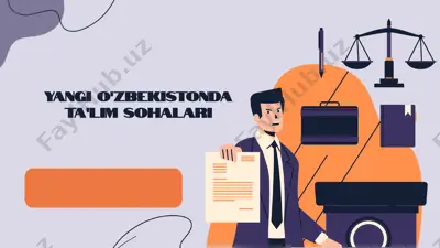 yangi o'zbekistonda ta'lim sohalari — PPTX