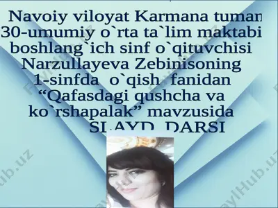 1-sinf o`qish qafasdagi qushcha va ko`rshapalak — PPTX