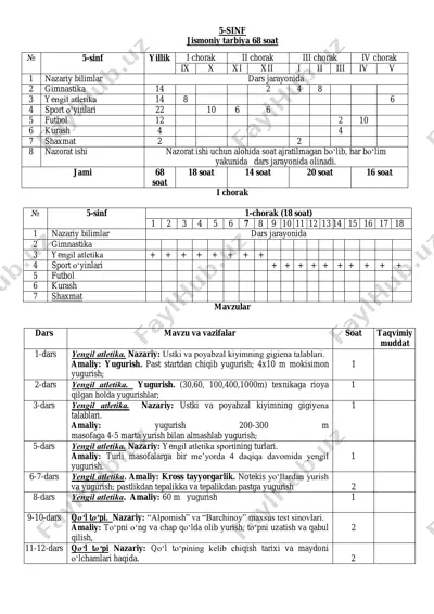 5-sinf jismoniy tarbiya — PDF