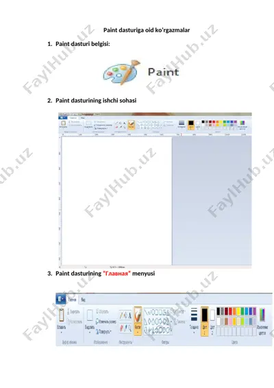 paint dasturiga oid ko'rgazma — DOCX