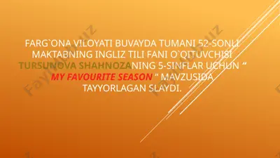my favourite season 5 — PPTX