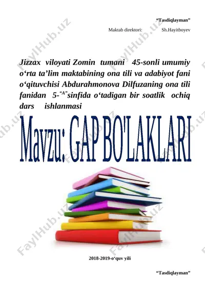 ona tili ochiq dars 2018 @yillik_konspekt telegram kanali — DOCX