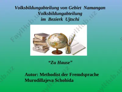 1-sinf zu hause — PPT