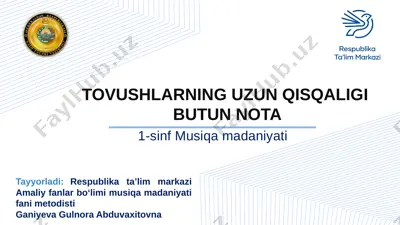 1-sinf musiqa — PPTX