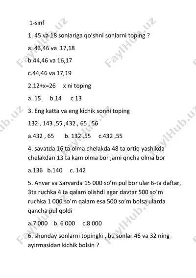 1-sinf test — PDF
