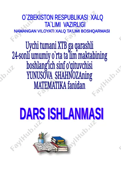 matematika ochiq dars — DOC
