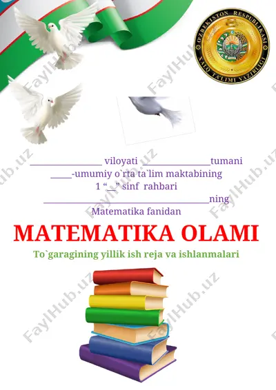 1 sinf matematika olami to`garak 2020-2021yil 34 soatlik — DOCX