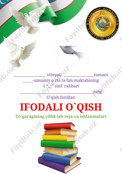 1 sinf ifodali o`qish to`garak 2020-2021 yil 34 soatlik — DOCX