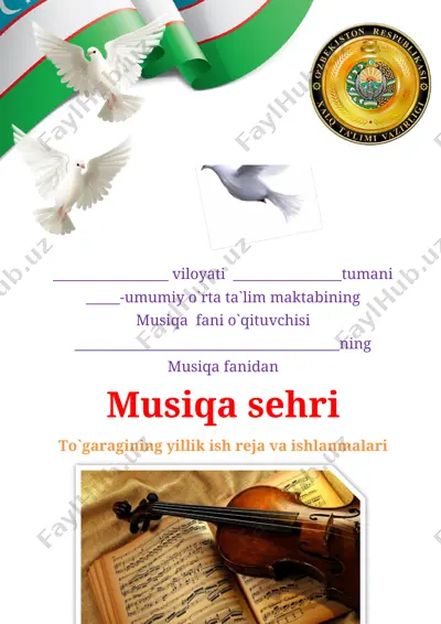 1-4 sinf musiqa sehri to`garak 2020-2021 yil 34 soatlik — DOCX