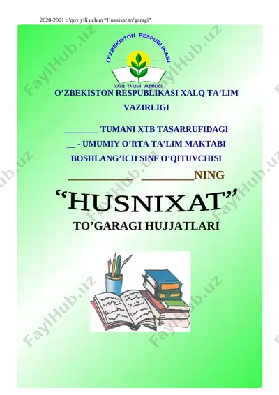 husnixat to'garagi 2020-2021 — DOC