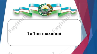 ta’lim mazmuni 2 — PPTX