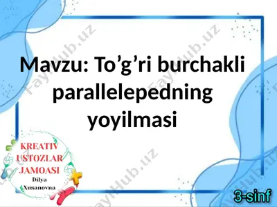 22-dars matematika 3-sinf — PPTX