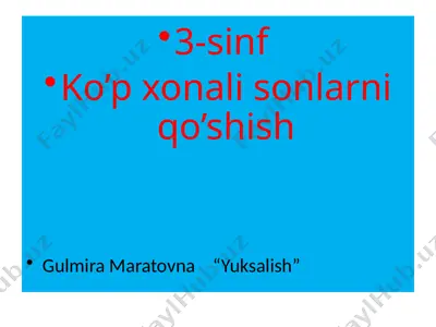 3-sinf 16-dars — PPTX