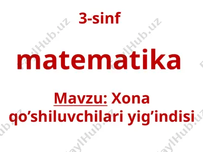 3-sinf matematika 15-dars — PPTX