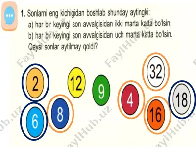 3-sinf matematika 5-dars — PPTX